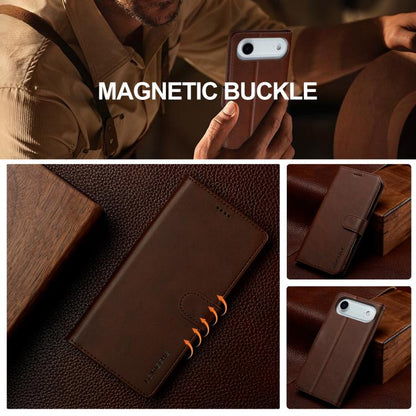 LC.IMEEKE Calf Texture Horizontal Flip Leather Case For iPhone 17 Air(Brown) - iPhone 17 Air Cases by LC.IMEEKE | Online Shopping UK | buy2fix