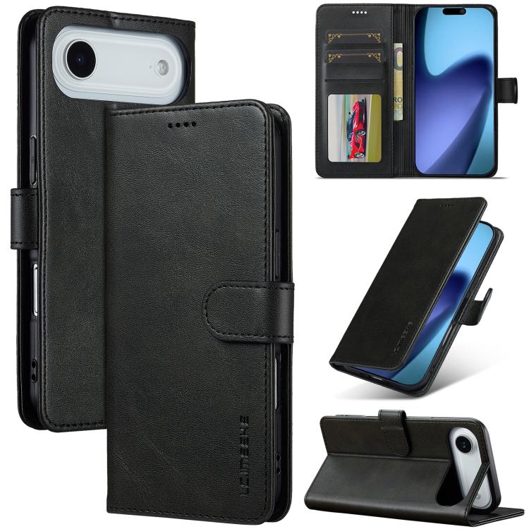 LC.IMEEKE Calf Texture Horizontal Flip Leather Case For iPhone 17 Air(Black) - iPhone 17 Air Cases by LC.IMEEKE | Online Shopping UK | buy2fix