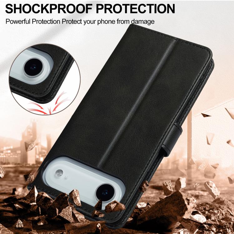 LC.IMEEKE Calf Texture Horizontal Flip Leather Case For iPhone 17 Air(Black) - iPhone 17 Air Cases by LC.IMEEKE | Online Shopping UK | buy2fix