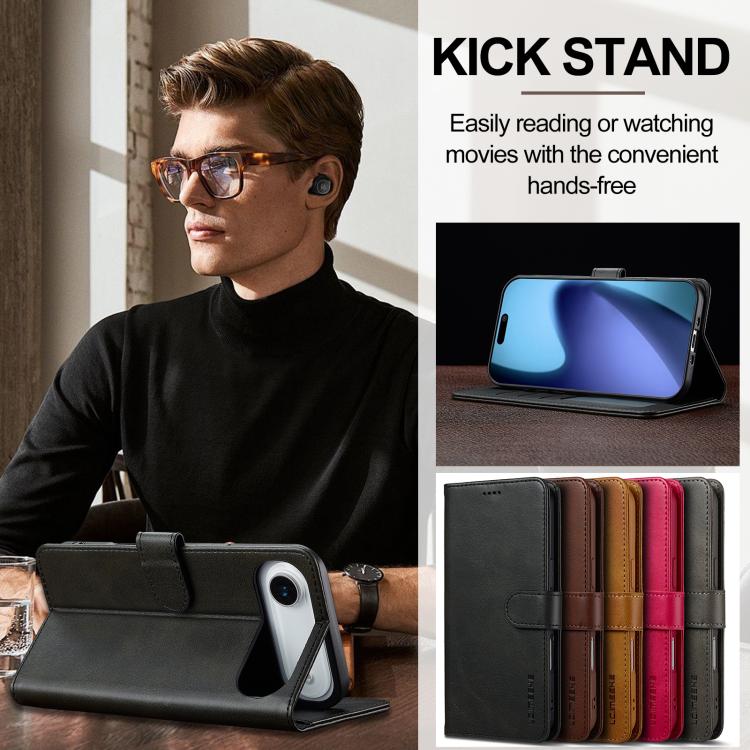 LC.IMEEKE Calf Texture Horizontal Flip Leather Case For iPhone 17 Air(Black) - iPhone 17 Air Cases by LC.IMEEKE | Online Shopping UK | buy2fix