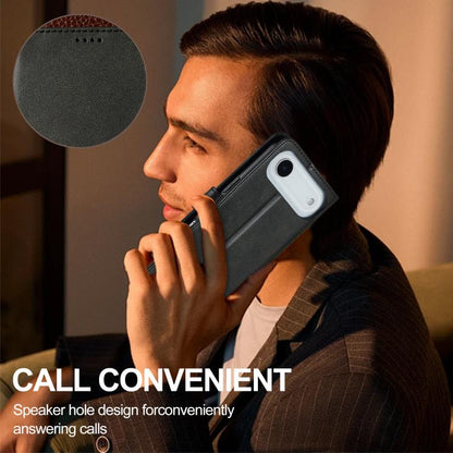 LC.IMEEKE Calf Texture Horizontal Flip Leather Case For iPhone 17 Air(Black) - iPhone 17 Air Cases by LC.IMEEKE | Online Shopping UK | buy2fix