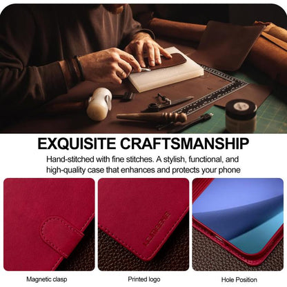 LC.IMEEKE Calf Texture Horizontal Flip Leather Case For iPhone 17 Air(Red) - iPhone 17 Air Cases by LC.IMEEKE | Online Shopping UK | buy2fix
