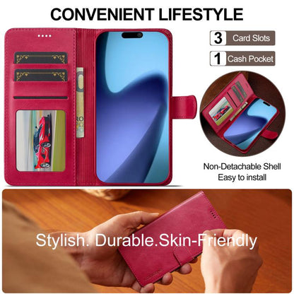 LC.IMEEKE Calf Texture Horizontal Flip Leather Case For iPhone 17 Air(Red) - iPhone 17 Air Cases by LC.IMEEKE | Online Shopping UK | buy2fix