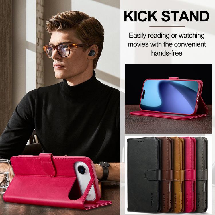 LC.IMEEKE Calf Texture Horizontal Flip Leather Case For iPhone 17 Air(Red) - iPhone 17 Air Cases by LC.IMEEKE | Online Shopping UK | buy2fix