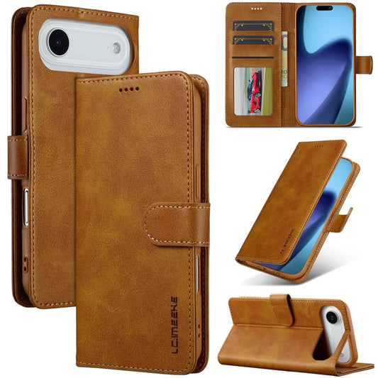 LC.IMEEKE Calf Texture Horizontal Flip Leather Case For iPhone 17 Air(Yellow) - iPhone 17 Air Cases by LC.IMEEKE | Online Shopping UK | buy2fix