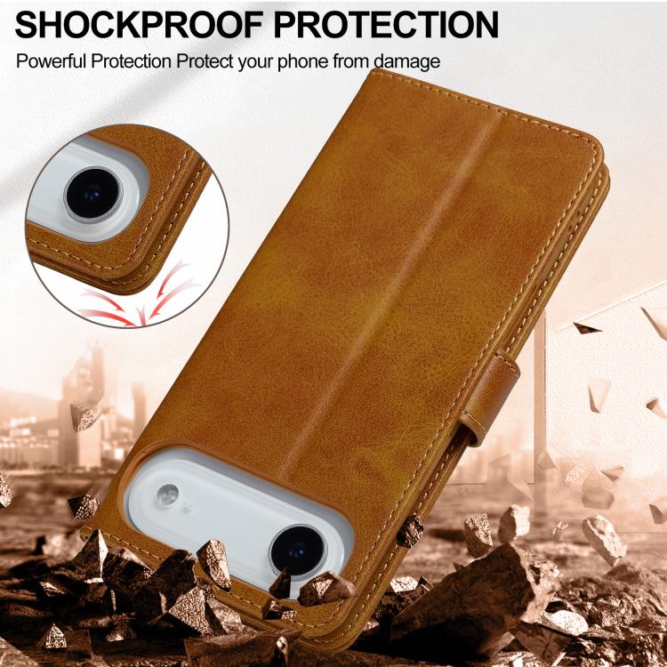 LC.IMEEKE Calf Texture Horizontal Flip Leather Case For iPhone 17 Air(Yellow) - iPhone 17 Air Cases by LC.IMEEKE | Online Shopping UK | buy2fix