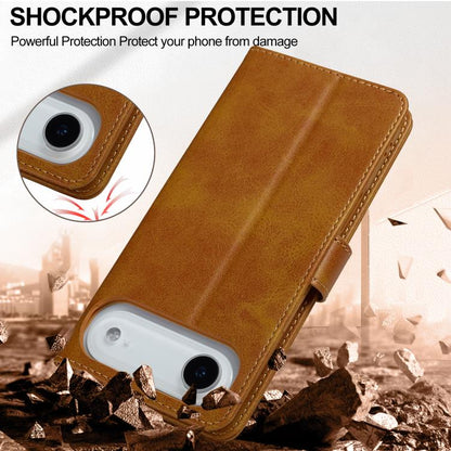 LC.IMEEKE Calf Texture Horizontal Flip Leather Case For iPhone 17 Air(Yellow) - iPhone 17 Air Cases by LC.IMEEKE | Online Shopping UK | buy2fix