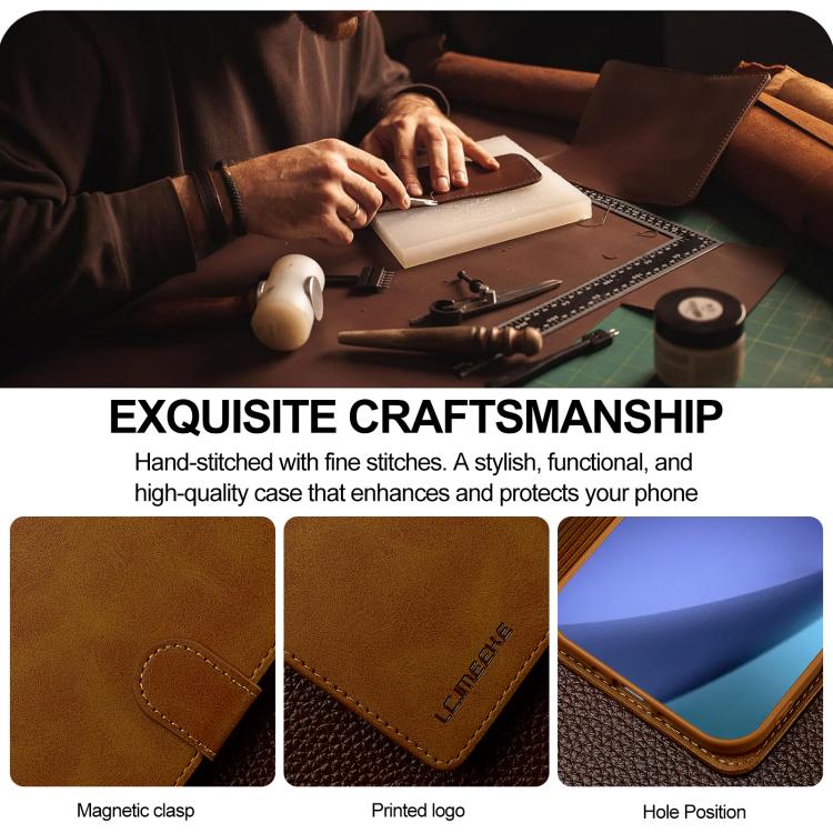 LC.IMEEKE Calf Texture Horizontal Flip Leather Case For iPhone 17 Air(Yellow) - iPhone 17 Air Cases by LC.IMEEKE | Online Shopping UK | buy2fix