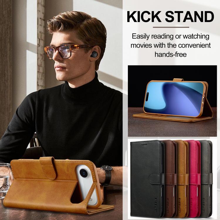 LC.IMEEKE Calf Texture Horizontal Flip Leather Case For iPhone 17 Air(Yellow) - iPhone 17 Air Cases by LC.IMEEKE | Online Shopping UK | buy2fix