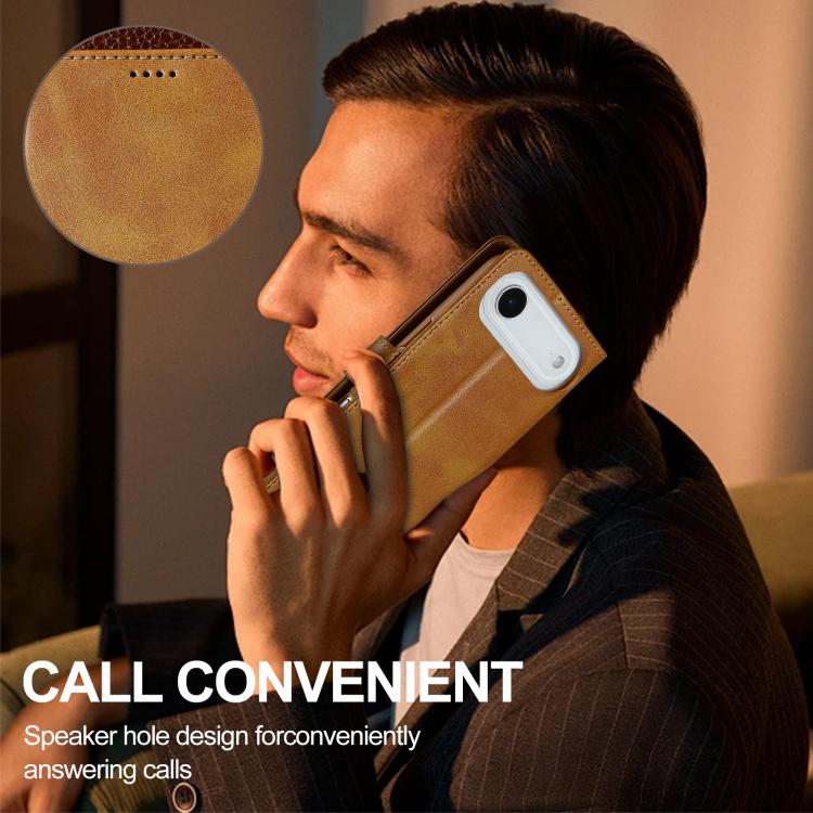 LC.IMEEKE Calf Texture Horizontal Flip Leather Case For iPhone 17 Air(Yellow) - iPhone 17 Air Cases by LC.IMEEKE | Online Shopping UK | buy2fix