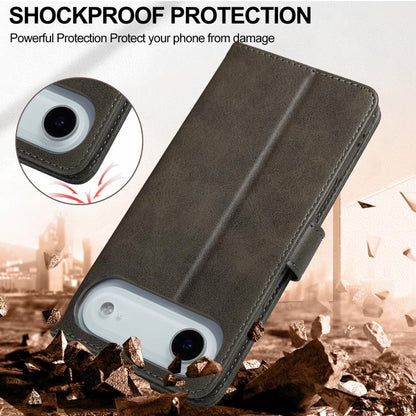 LC.IMEEKE Calf Texture Horizontal Flip Leather Case For iPhone Air(Grey) - iPhone Air Cases by LC.IMEEKE | Online Shopping UK | buy2fix