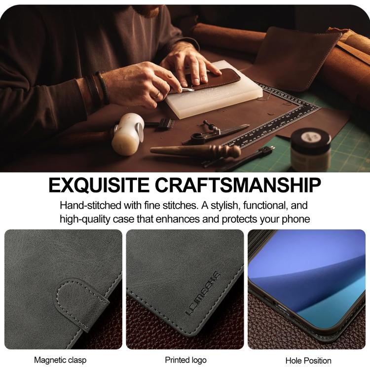 LC.IMEEKE Calf Texture Horizontal Flip Leather Case For iPhone Air(Grey) - iPhone Air Cases by LC.IMEEKE | Online Shopping UK | buy2fix