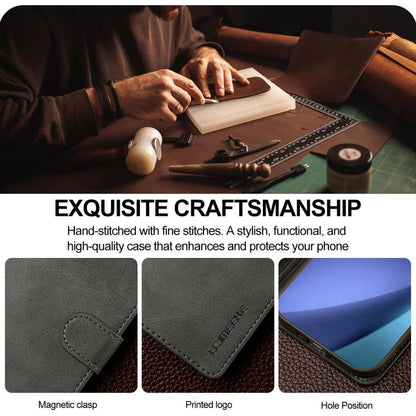LC.IMEEKE Calf Texture Horizontal Flip Leather Case For iPhone Air(Grey) - iPhone Air Cases by LC.IMEEKE | Online Shopping UK | buy2fix