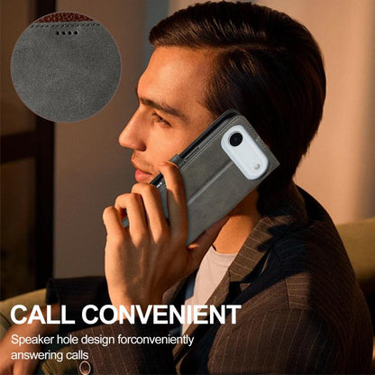 LC.IMEEKE Calf Texture Horizontal Flip Leather Case For iPhone Air(Grey) - iPhone Air Cases by LC.IMEEKE | Online Shopping UK | buy2fix