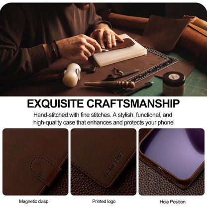 LC.IMEEKE Calf Texture Horizontal Flip Leather Case For iPhone 17 Pro(Brown) - iPhone 17 Pro Cases by LC.IMEEKE | Online Shopping UK | buy2fix