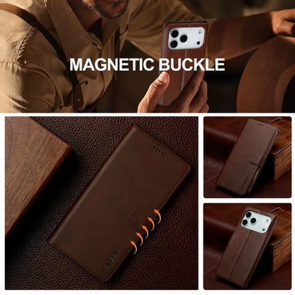 LC.IMEEKE Calf Texture Horizontal Flip Leather Case For iPhone 17 Pro(Brown) - iPhone 17 Pro Cases by LC.IMEEKE | Online Shopping UK | buy2fix