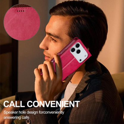 LC.IMEEKE Calf Texture Horizontal Flip Leather Case For iPhone 17 Pro(Red) - iPhone 17 Pro Cases by LC.IMEEKE | Online Shopping UK | buy2fix