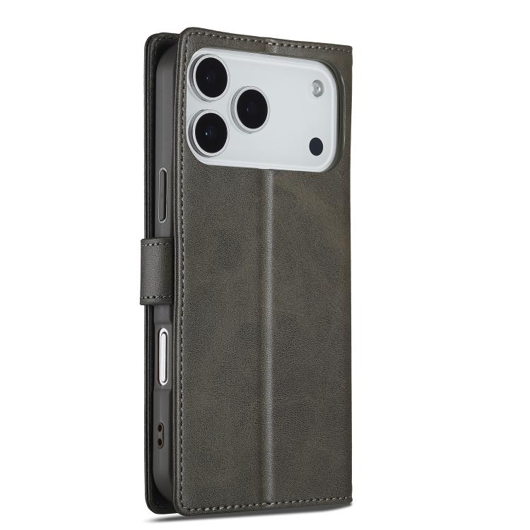 LC.IMEEKE Calf Texture Horizontal Flip Leather Case For iPhone 17 Pro(Grey) - iPhone 17 Pro Cases by LC.IMEEKE | Online Shopping UK | buy2fix