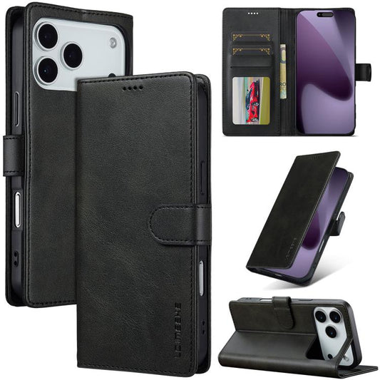 LC.IMEEKE Calf Texture Horizontal Flip Leather Case For iPhone 17 Pro Max(Black) - iPhone 17 Pro Max Cases by LC.IMEEKE | Online Shopping UK | buy2fix