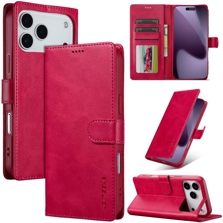 LC.IMEEKE Calf Texture Horizontal Flip Leather Case For iPhone 17 Pro Max(Red) - iPhone 17 Pro Max Cases by LC.IMEEKE | Online Shopping UK | buy2fix