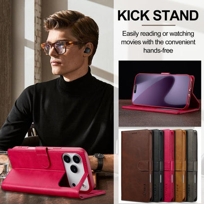 LC.IMEEKE Calf Texture Horizontal Flip Leather Case For iPhone 17 Pro Max(Red) - iPhone 17 Pro Max Cases by LC.IMEEKE | Online Shopping UK | buy2fix