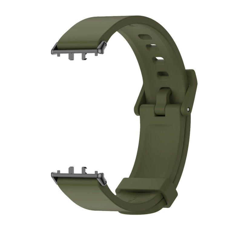 For Samsung Galaxy Fit 3 Mijobs Silicone Watch Band(Army Green+Black) - Watch Bands by MIJOBS | Online Shopping UK | buy2fix