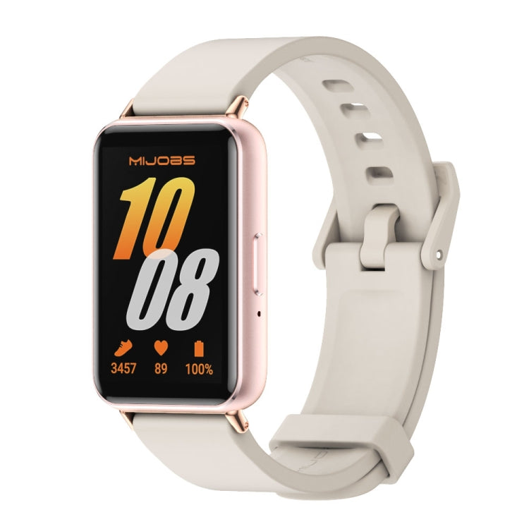 For Samsung Galaxy Fit 3 Mijobs Silicone Watch Band(Grey+Rose Gold) - Watch Bands by MIJOBS | Online Shopping UK | buy2fix