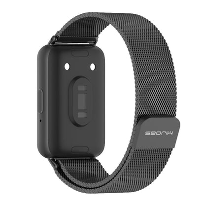 For Samsung Galaxy Fit 3 Mijobs Milan Magnetic Metal Watch Band(Black) - Watch Bands by MIJOBS | Online Shopping UK | buy2fix