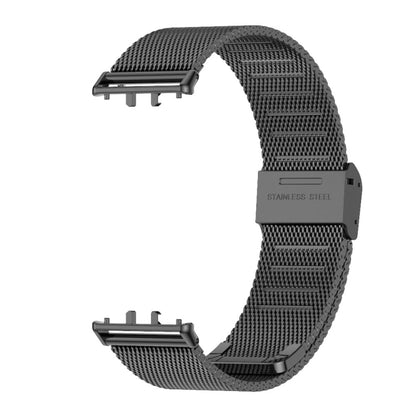 For Samsung Galaxy Fit 3 Mijobs Milan Buckle Metal Watch Band(Black) - Watch Bands by MIJOBS | Online Shopping UK | buy2fix