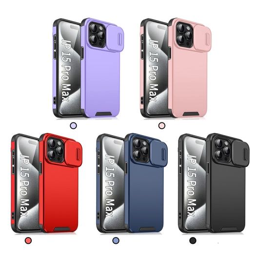 For iPhone 16 Pro Max Sliding Camshield TPU + PC Phone Case(Red) by buy2fix