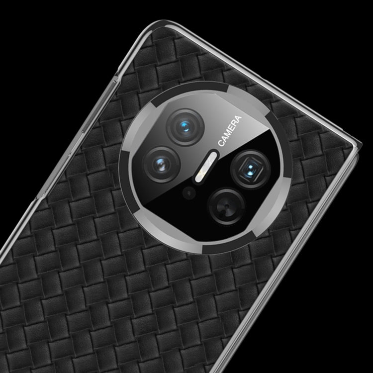 For Huawei Mate X5 GKK Leather Ultra-thin Electroplating Woven Texture Shockproof Phone Case(Green) by GKK