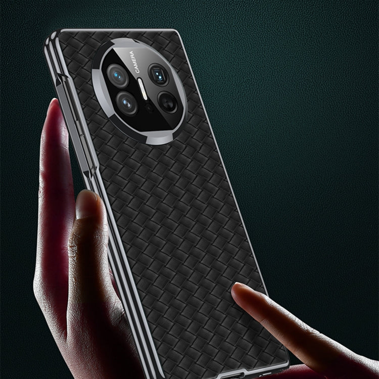 For Huawei Mate X5 GKK Leather Ultra-thin Electroplating Woven Texture Shockproof Phone Case(Green) by GKK
