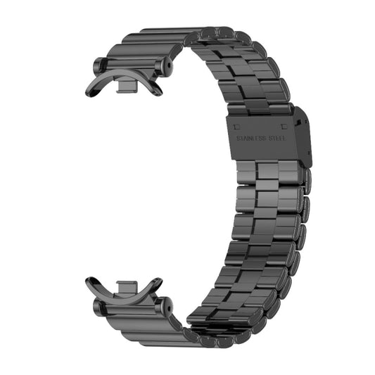 For Xiaomi Smart Band 10 / 9 / 8 Mijobs GT4 Bamboo Buckle Metal Watch Band(Black) by MIJOBS