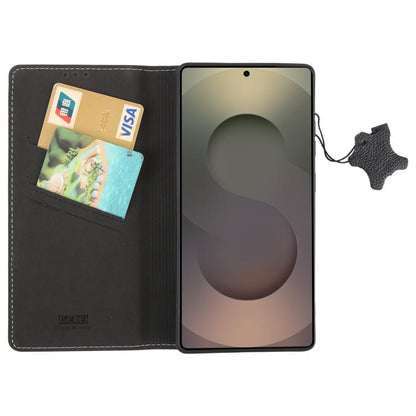 For Samsung Galaxy S25 Ultra 5G GEBEI Top-grain Horizontal Flip Leather Phone Case(Black) - Galaxy S25 Ultra 5G Cases by GEBEI | Online Shopping UK | buy2fix