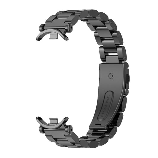 For Xiaomi Smart Band 10 / 9 / 8 Mijobs GT4 Three Beads Metal Watch Band(Black) by MIJOBS