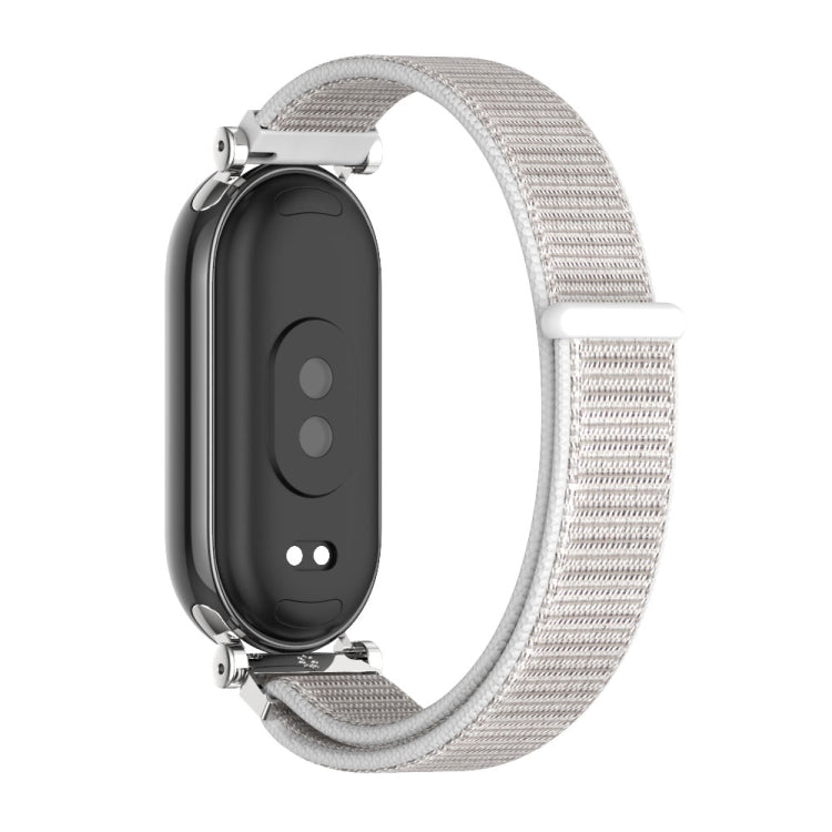 For Xiaomi Mi Band 8 / 9 / 9 NFC Mijobs GT4 Breathable Nylon Loop Watch Band(Seashell Silver) - Watch Bands by MIJOBS | Online Shopping UK | buy2fix