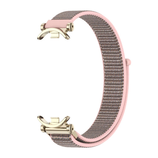 For Xiaomi Smart Band 10 / 9 / 8 Mijobs GT4 Breathable Nylon Loop Watch Band(Pink Light Gold) by MIJOBS