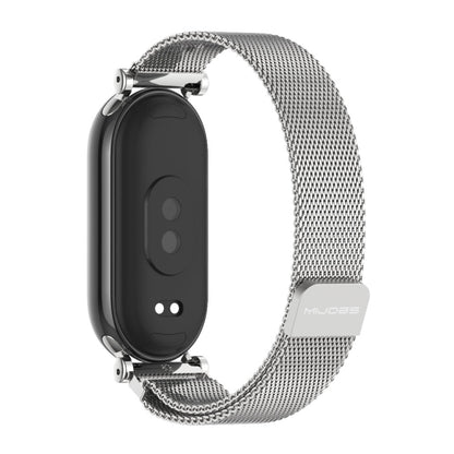 For Xiaomi Mi Band 8 / 9 / 9 NFC Mijobs GT4 Milan Magnetic Metal Watch Band(Silver) - Watch Bands by MIJOBS | Online Shopping UK | buy2fix