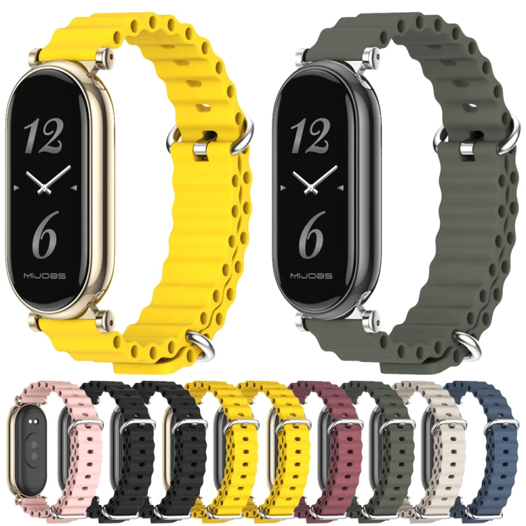 For Xiaomi Mi Band 8 / 9 / 9 NFC Mijobs GT4 Marine Silicone Breathable Watch Band(Pink Light Gold) - Watch Bands by MIJOBS | Online Shopping UK | buy2fix