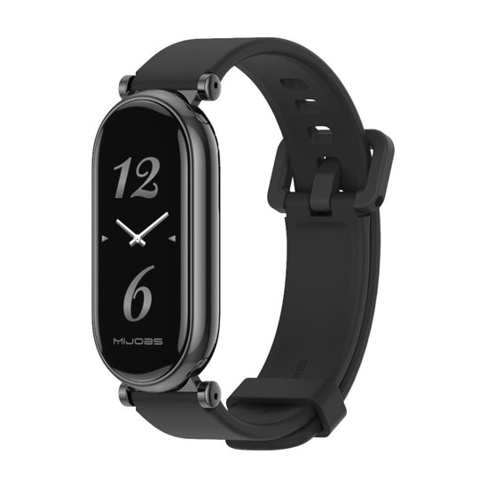 For Xiaomi Smart Band 11 / 10 / 9 / 8 Mijobs GT4 Silicone Breathable Watch Band(Black)