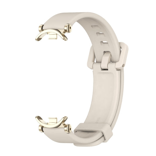 For Xiaomi Smart Band 10 / 9 / 8 Mijobs GT4 Silicone Breathable Watch Band(Grey Light Gold) by MIJOBS