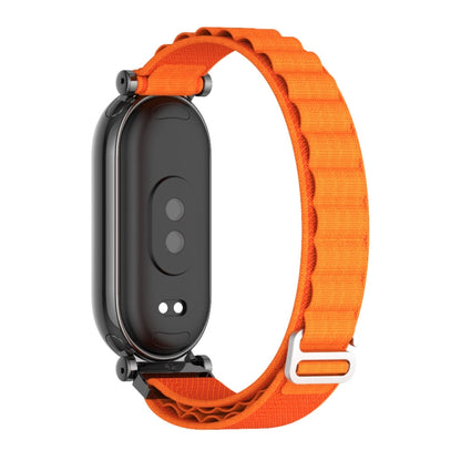 For Xiaomi Mi Band 8 Mijobs GT4 Nylon Breathable Watch Band(Orange Black) - Watch Bands by MIJOBS | Online Shopping UK | buy2fix