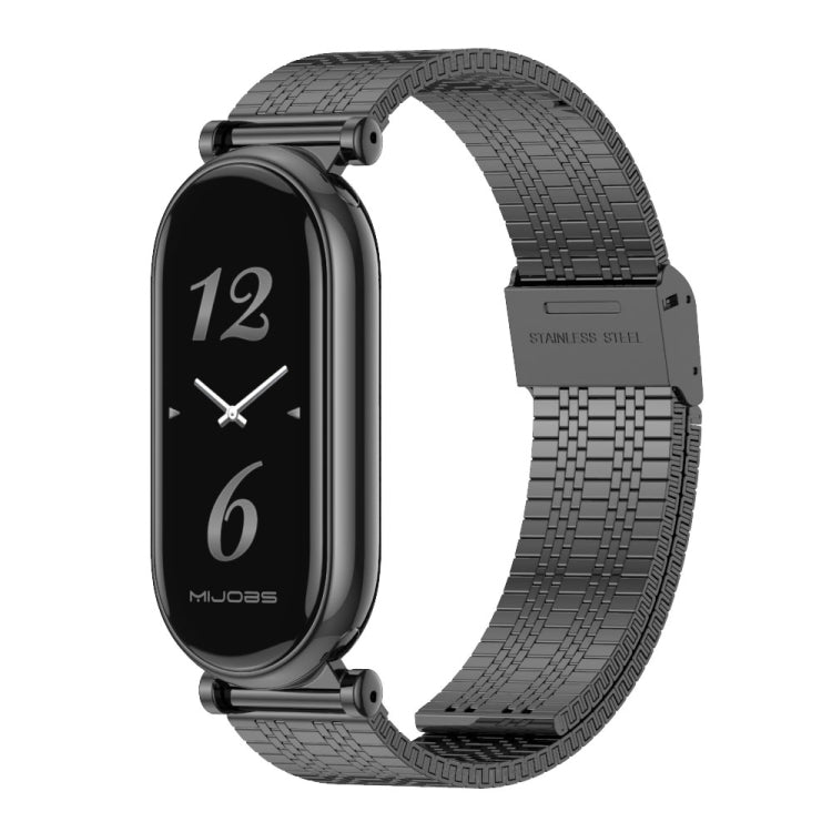 For Xiaomi Mi Band 8 Mijobs GT4 Metal Watch Band(Black) - Watch Bands by MIJOBS | Online Shopping UK | buy2fix