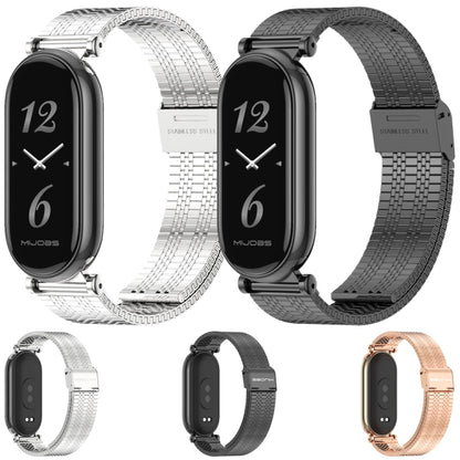 For Xiaomi Mi Band 8 Mijobs GT4 Metal Watch Band(Black) - Watch Bands by MIJOBS | Online Shopping UK | buy2fix