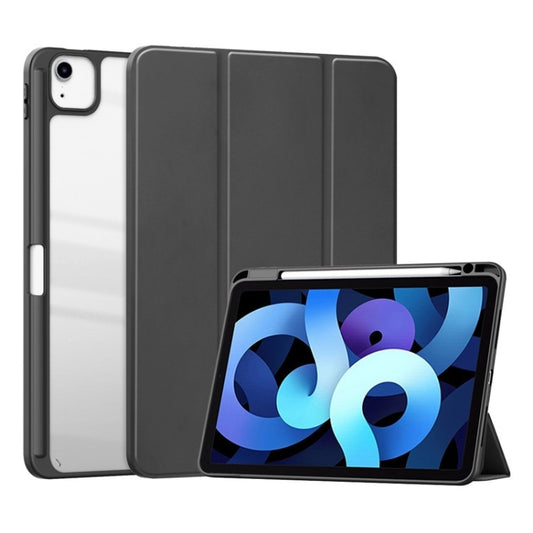 For iPad Pro 11 2022 / 2021 / 2020 ZGA Tri-Fold Voltage Smart Leather Tablet Case(Black) by ZGA