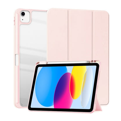 For iPad 2025 / 2022 ZGA Tri-Fold Voltage Smart Leather Tablet Case(Pink) by ZGA