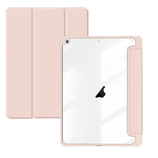 For iPad 10.2 2021/2020/2019 ZGA Tri-Fold Voltage Smart Leather Tablet Case(Pink) by ZGA