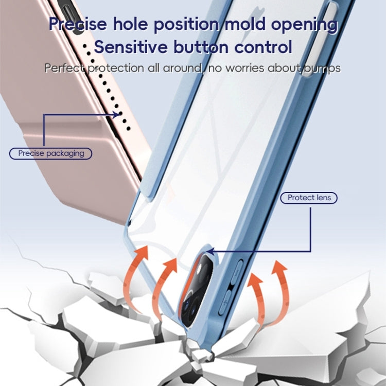 For iPad 10.2 2021/2020/2019 ZGA Tri-Fold Voltage Smart Leather Tablet Case(Ice Blue) by ZGA