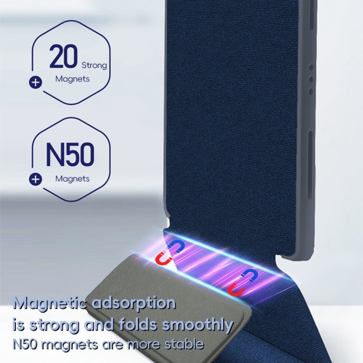 For iPad Pro 12.9 2022/2021/2020 ZGA Tri-Fold Voltage Smart Leather Tablet Case(Grey) - iPad Pro 12.9 (2020) Cases by ZGA | Online Shopping UK | buy2fix