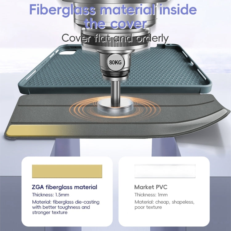 For iPad Air 10.9 2022 / 2020 ZGA Tri-Fold Voltage Smart Leather Tablet Case(Red) by ZGA